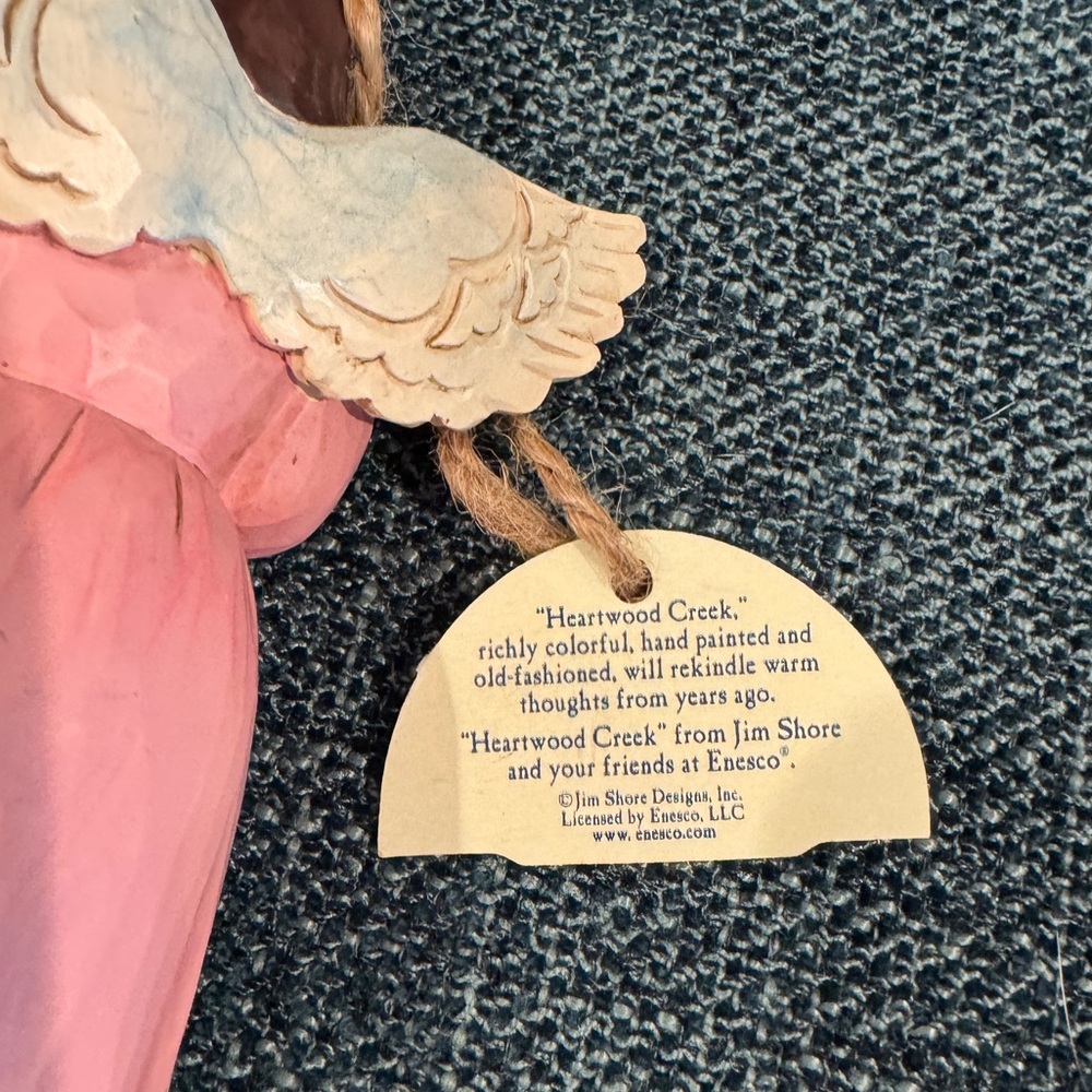 Jim Shore Angel Ornament - Pink and Blue - Picture 3 of 4